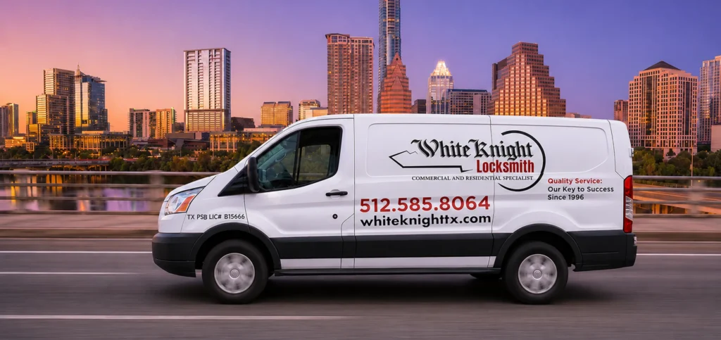 White Knight Locksmith Work Van
